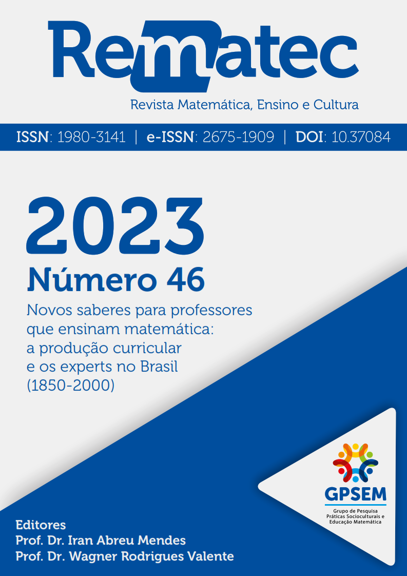 					Ver Vol. 18 Núm. 46 (2023): Novos saberes para professores que ensinam matemática: a produção curricular e os experts no Brasil (1850-2000) 
				