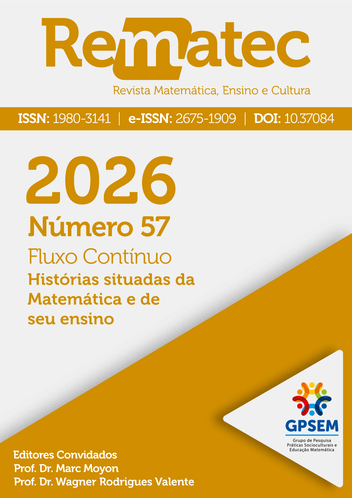 					Visualizar v. 21 n. 57 (2026): Histórias situadas da Matemática e de seu ensino
				